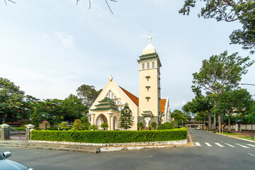 Fototapeta na wymiar Catholic Church of Vung Tau City