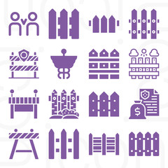 16 pack of argue  filled web icons set
