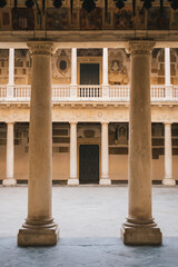 Palazzo Bo Palace Old Courtyard in Padua, Italy