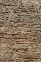 Limestone texture wall of the old fortress for background