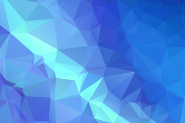 Abstract Blue Color Polygon Background Design, Abstract Geometric Origami Style With Gradient. Presentation,Website, Backdrop, Cover,Banner,Pattern Template