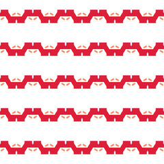 Vector seamless pattern texture background with geometric shapes, colored in red, orange, white colors.