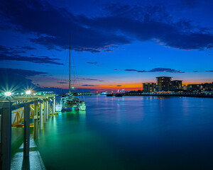 sunset at Darwins wharf/marina