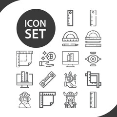 Simple set of lord related lineal icons.