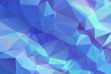 Abstract Blue Color Polygon Background Design, Abstract Geometric Origami Style With Gradient. Presentation,Website, Backdrop, Cover,Banner,Pattern Template