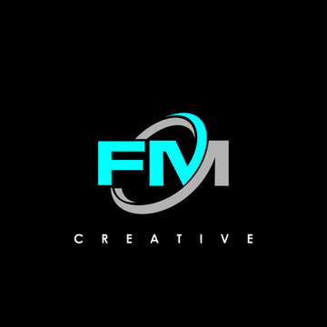 FM Letter Initial Logo Design Template Vector Illustration	
