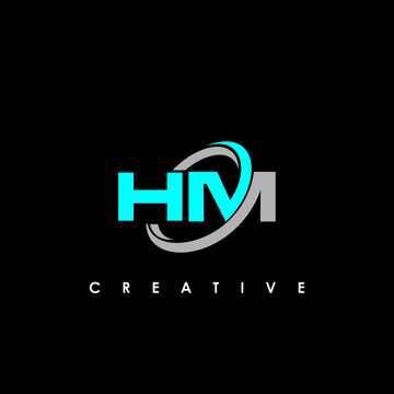 HM Letter Initial Logo Design Template Vector Illustration	
