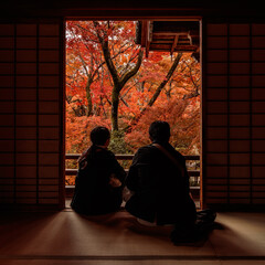 Beautiful Autumn Leaves in Kyoto Japan
