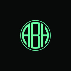  monogram   ABH letter icon design on black background.  Creative letter ABH/A B H logo design. ABH initials Logo design