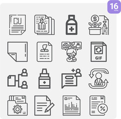 Simple set of resolve related lineal icons.