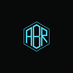 polygon ABR letter icon design on black background. Creative letter ABR/A B R logo design. ABR initials Logo design