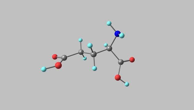 Glutamic acid rotating video on white
