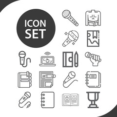 Simple set of volume related lineal icons.