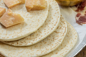 Piadina Romagnola with cheese