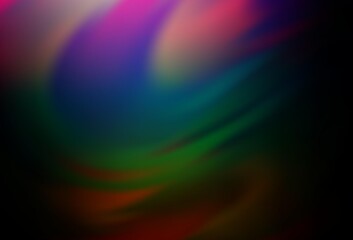 Fototapeta premium Dark Multicolor, Rainbow vector blurred shine abstract texture.