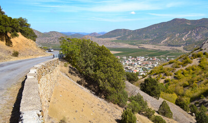 A village in the mountains. Crimea.