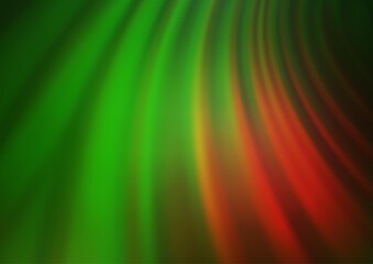 Dark Green, Red vector blurred bright template.