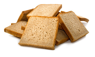  image of heap of bread on a white background