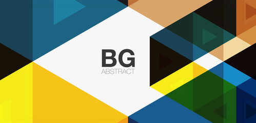 Mosaic triangle pattern abstract background for cover, banner, flyer and poster and other template