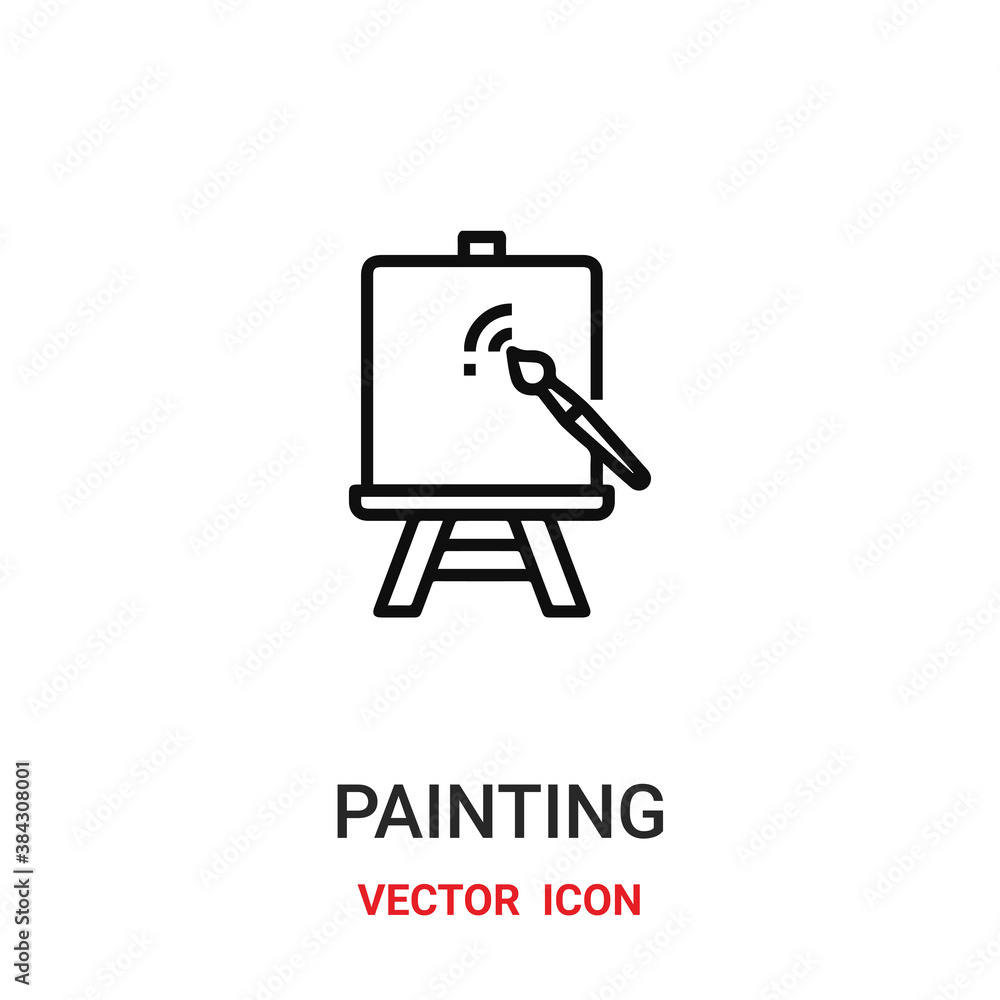Poster painting icon vector symbol. painting symbol icon vector for your design. modern outline icon for yo