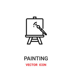 painting icon vector symbol. painting symbol icon vector for your design. Modern outline icon for your website and mobile app design.