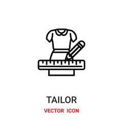tailor icon vector symbol. tailor symbol icon vector for your design. Modern outline icon for your website and mobile app design.