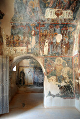 Voûte occidentale de la nef centrale de l'église de la Panagia Kéra à Kritsa en Crète