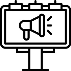 line icon for billboard