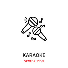 karaoke icon vector symbol. karaoke symbol icon vector for your design. Modern outline icon for your website and mobile app design.