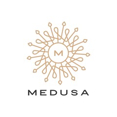 medusa mandala logo vector icon illustration