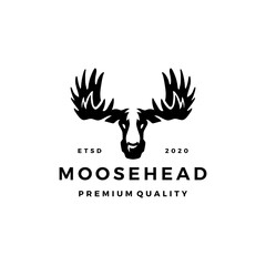 moose head logo vector icon illustration