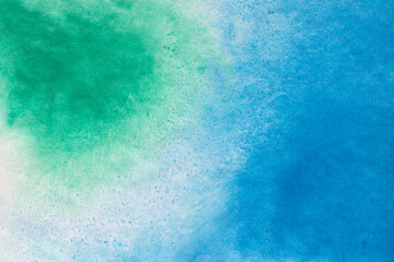  blue and green watercolor painted background texture