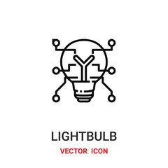 lightbulb icon vector symbol. idea symbol icon vector for your design. Modern outline icon for your website and mobile app design.