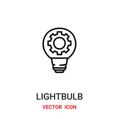 lightbulb icon vector symbol. idea symbol icon vector for your design. Modern outline icon for your website and mobile app design.
