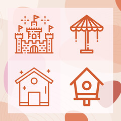 Simple set of commons related lineal icons