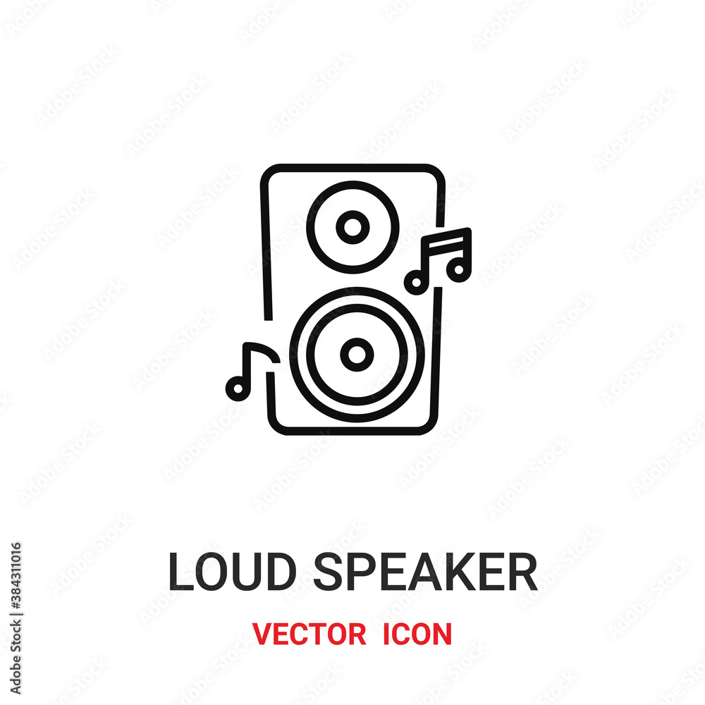 Poster loud speaker icon vector symbol. loud speaker symbol icon vector for your design. modern outline ico