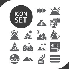 Simple set of set up related filled icons.