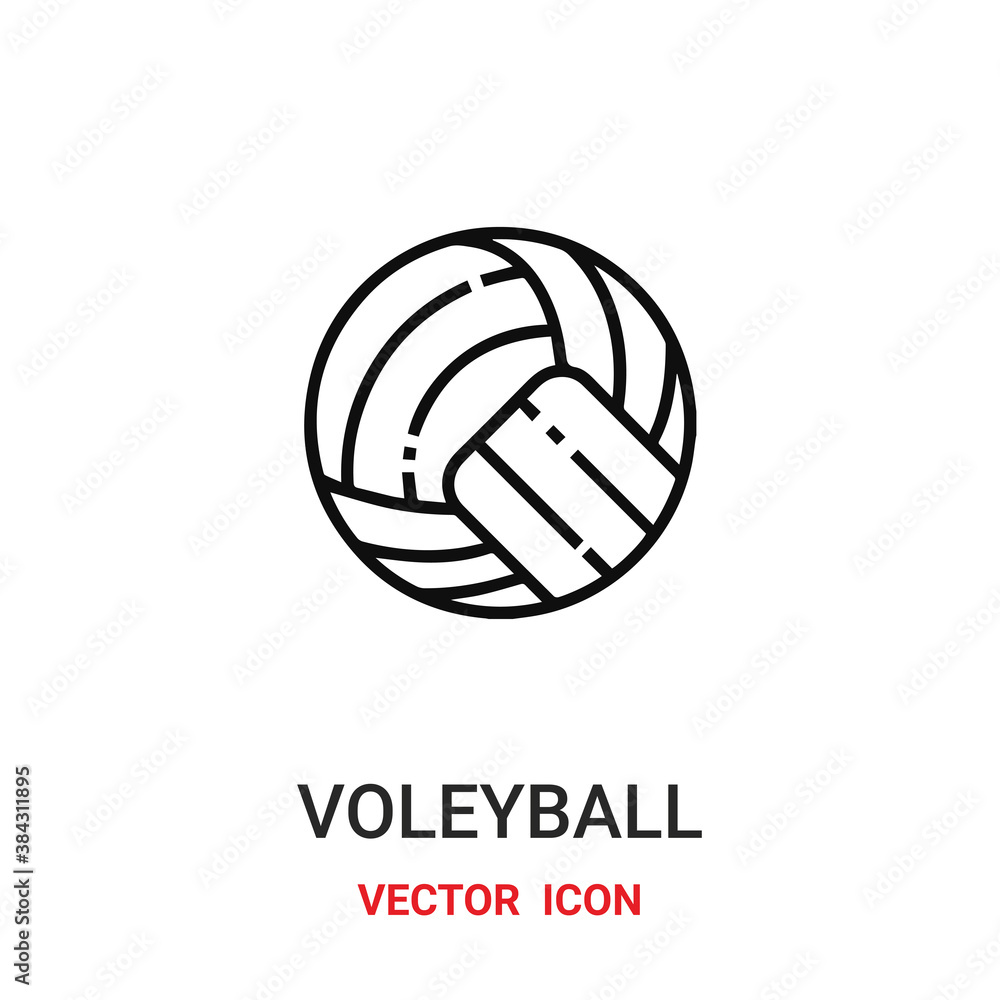 Poster c icon vector symbol. volleyball symbol icon vector for your design. modern outline icon for your we