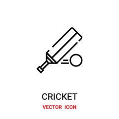 cricket icon vector symbol. cricket symbol icon vector for your design. Modern outline icon for your website and mobile app design.