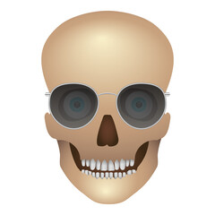 Skull with sunglasses