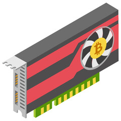 
A mining hardware showing cryptocurrency mining 
