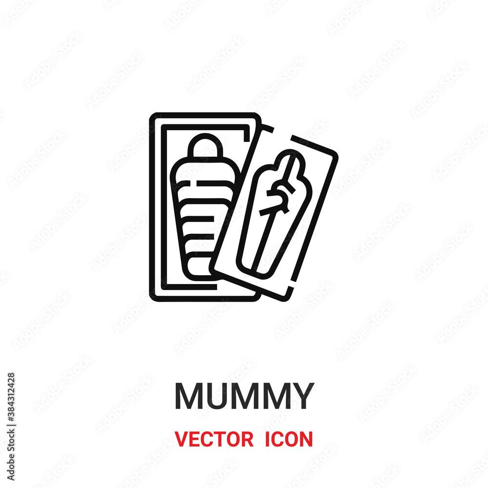 Poster mummy icon vector symbol. mummy symbol icon vector for your design. modern outline icon for your web