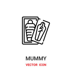 mummy icon vector symbol. mummy symbol icon vector for your design. Modern outline icon for your website and mobile app design.