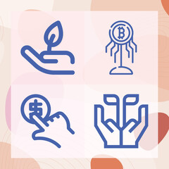 Simple set of inflation related lineal icons