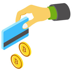 
Credit card payment of cryptocurrency bitcoin payment 
