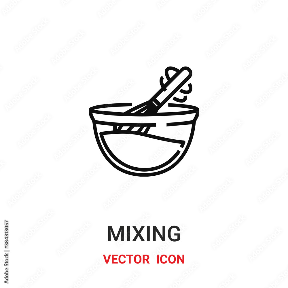 Poster mixing icon vector symbol. mixing symbol icon vector for your design. modern outline icon for your w