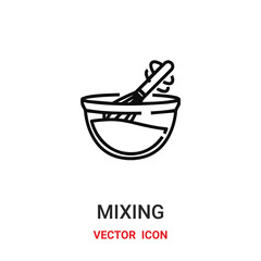 mixing icon vector symbol. mixing symbol icon vector for your design. Modern outline icon for your website and mobile app design.