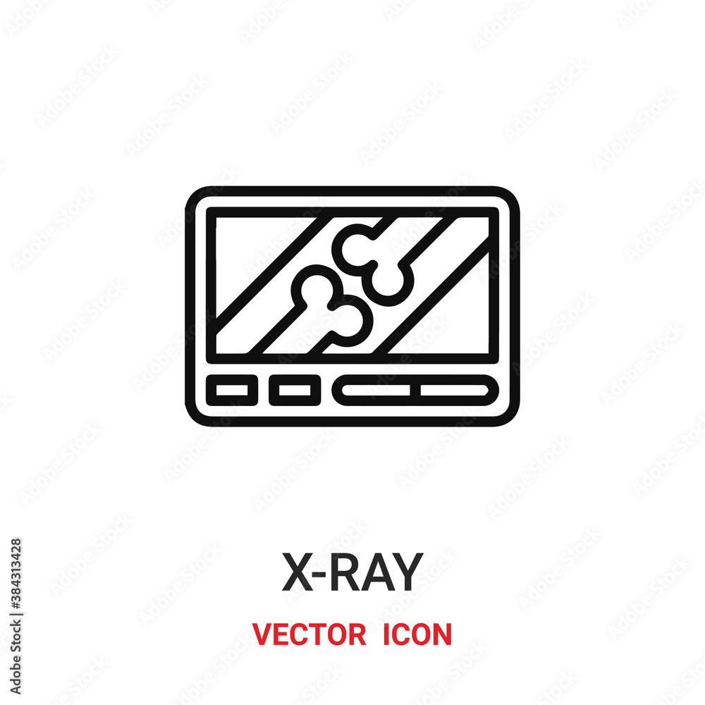 Aufkleber x-ray icon vector symbol. x-ray symbol icon vector for your design. modern outline icon for your web