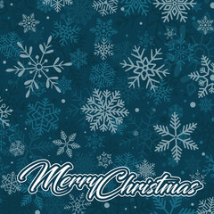 Fototapeta na wymiar Merry Christmas snowflakes e-card/poster for any of your projects