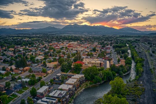 Salida, Colorado Is A Tourist Town On The Arkansas River Popular For White Water Rafting